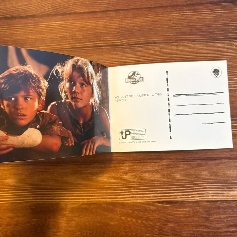 Jurassic Park Postcard Book 12 Action Scenes Golden Set 1993